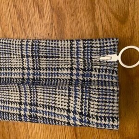 Blue cotton and wool blend Tartan High Waisted Trousers from Off-White. - Picture 4 of 9